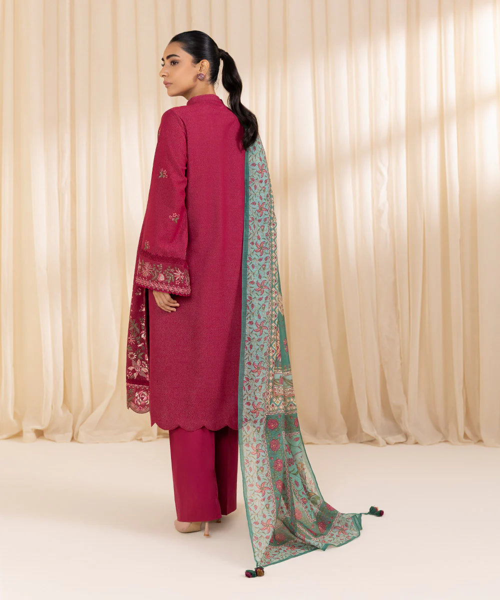 Sapphire 3Pc Embroidered karandi Suit U3PEST24V102 gulbuy.com
