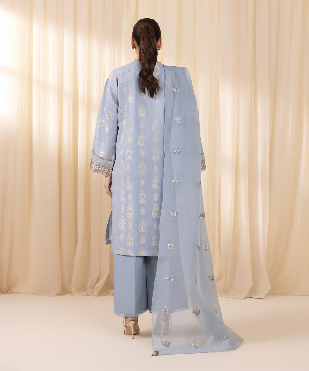 Sapphire 3Pc Embroidered Jacquard Suit U3PEST24V105 gulbuy.com