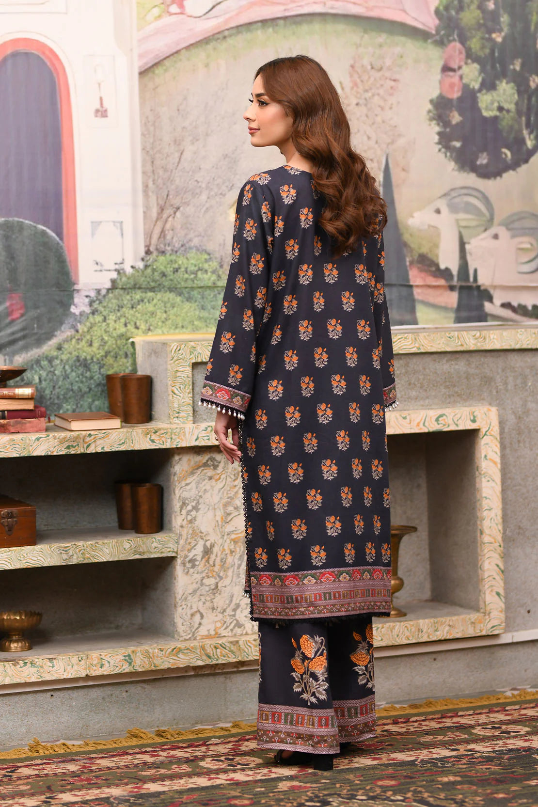 SO KAMAL 2PC Embroidered Khaddar Suit-DPW 4466 gulbuy.com