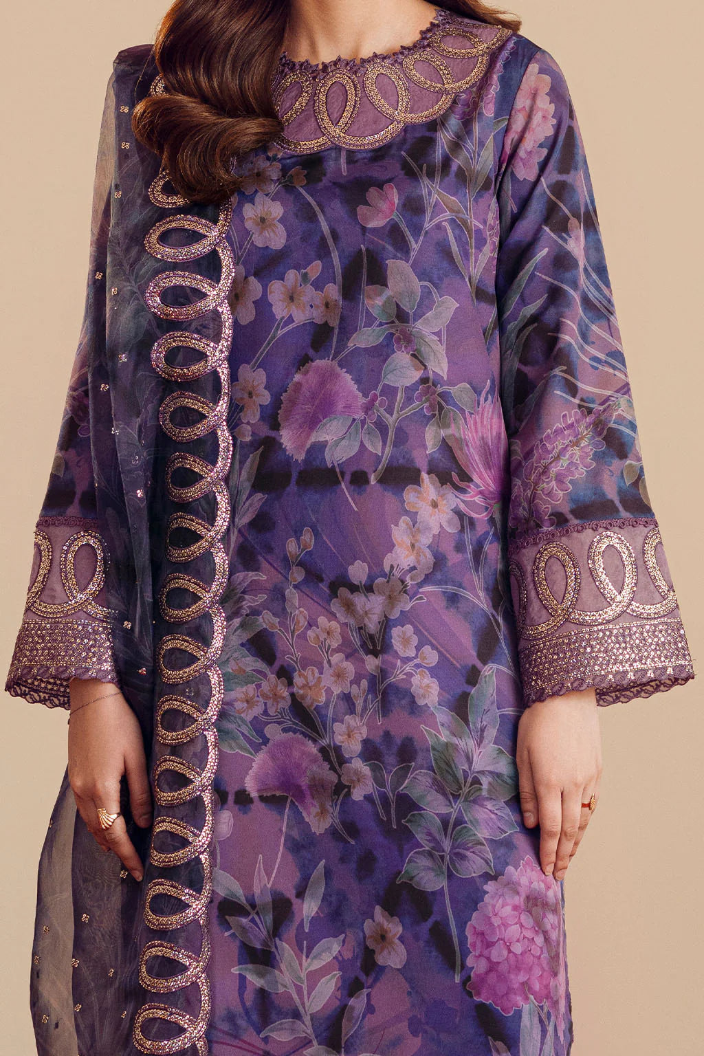Vanya 3Pc Printed Lawn Suit CD-10 gulbuy.com