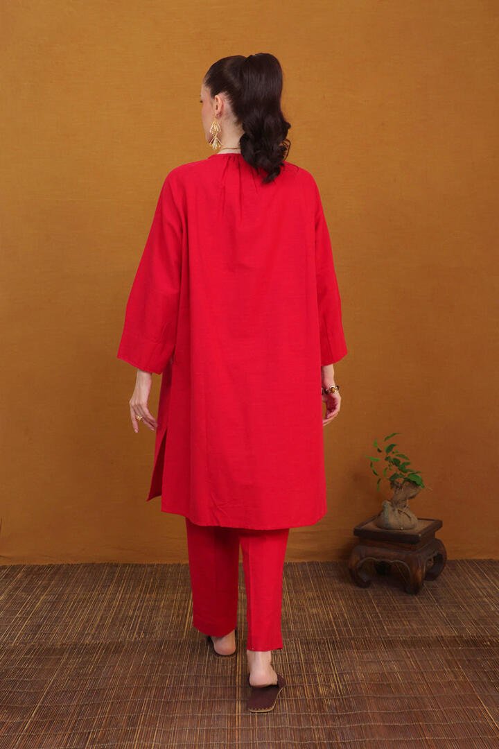 GENERATION 2PC KHADDAR SUIT (W23W3126-Red)