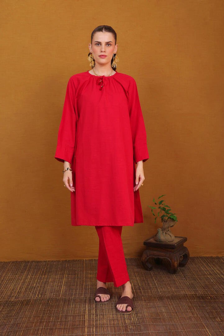 GENERATION 2PC KHADDAR SUIT (W23W3126-Red)