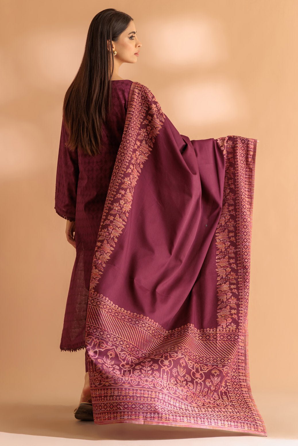 BONANZA SATRANGI 3PC EMBROIDERED JACQUARD SUIT (WS1233P20)