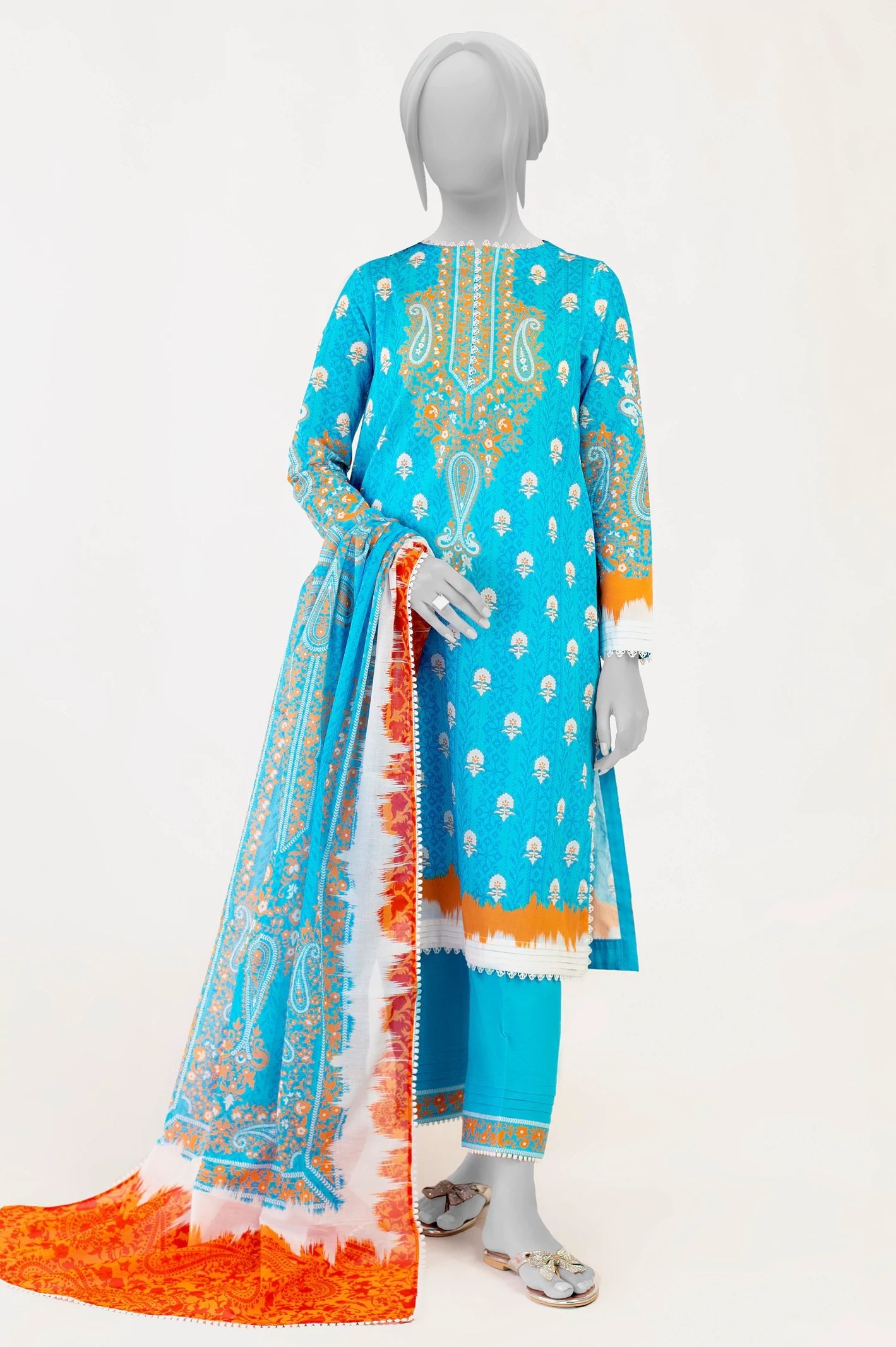 Diners 3Pc Printed Lawn Suit (WU31678-FEROZI)