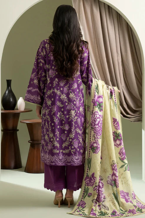 Zellbury 3Pc Printed Lawn Suit 0444 gulbuy.com