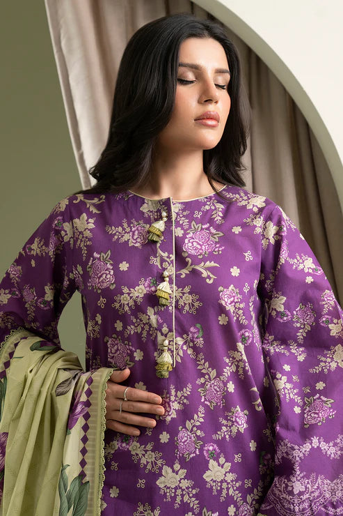 Zellbury 3Pc Printed Lawn Suit 0444 gulbuy.com