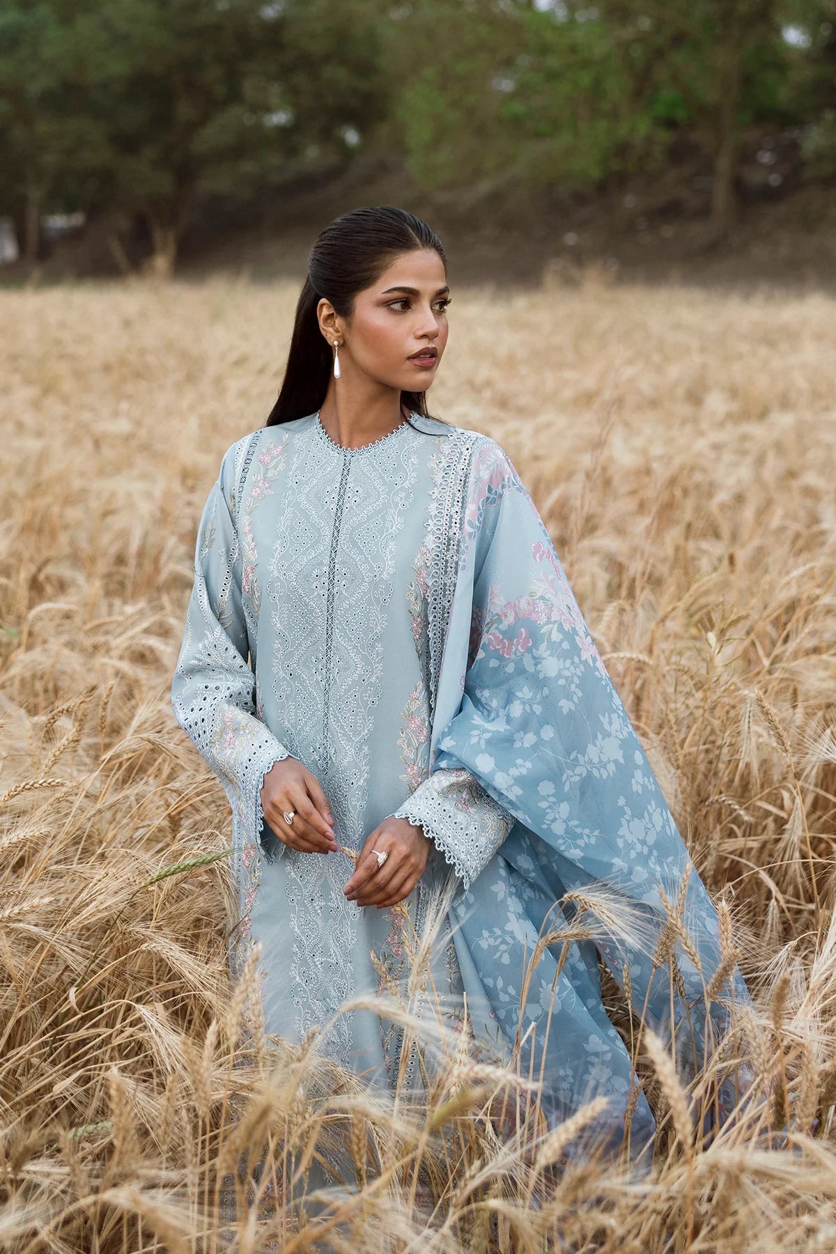 AFROZEH 3Pc Embroidered Lawn Suit Sukoon gulbuy.com