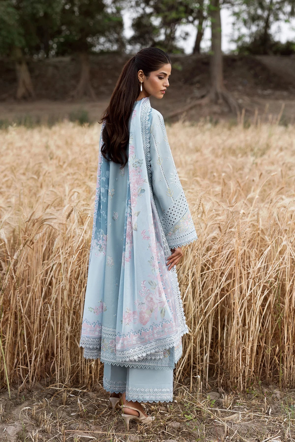 AFROZEH 3Pc Embroidered Lawn Suit Sukoon gulbuy.com