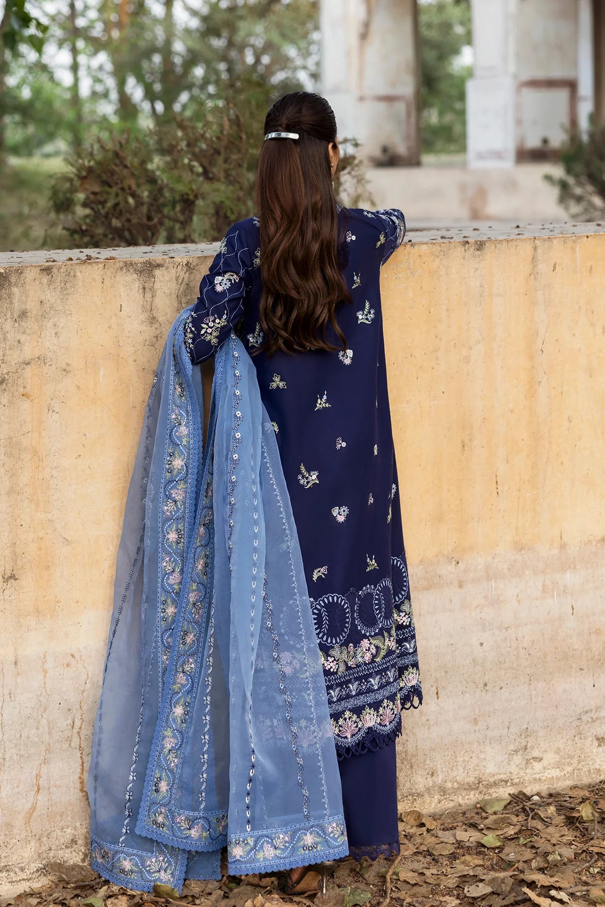 AFROZEH 3Pc Embroidered Lawn Suit Shiddat gulbuy.com