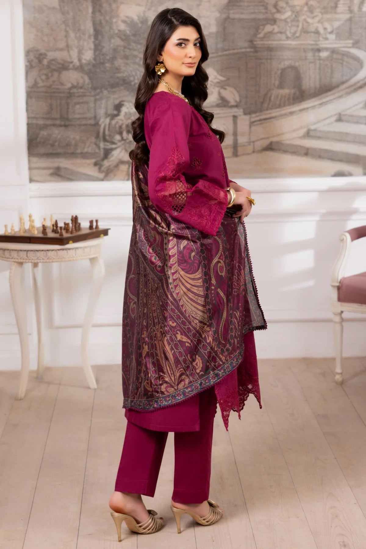 Mohagni 3Pc Embroidered Lawn Suit ZE-06 gulbuy.com