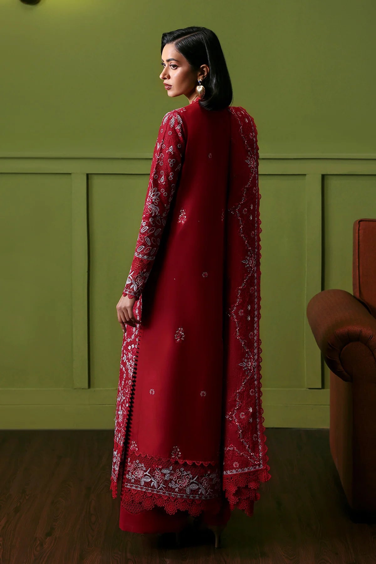 AFROZEH 3Pc Embroidered Lawn Suit Melodia gulbuy.com