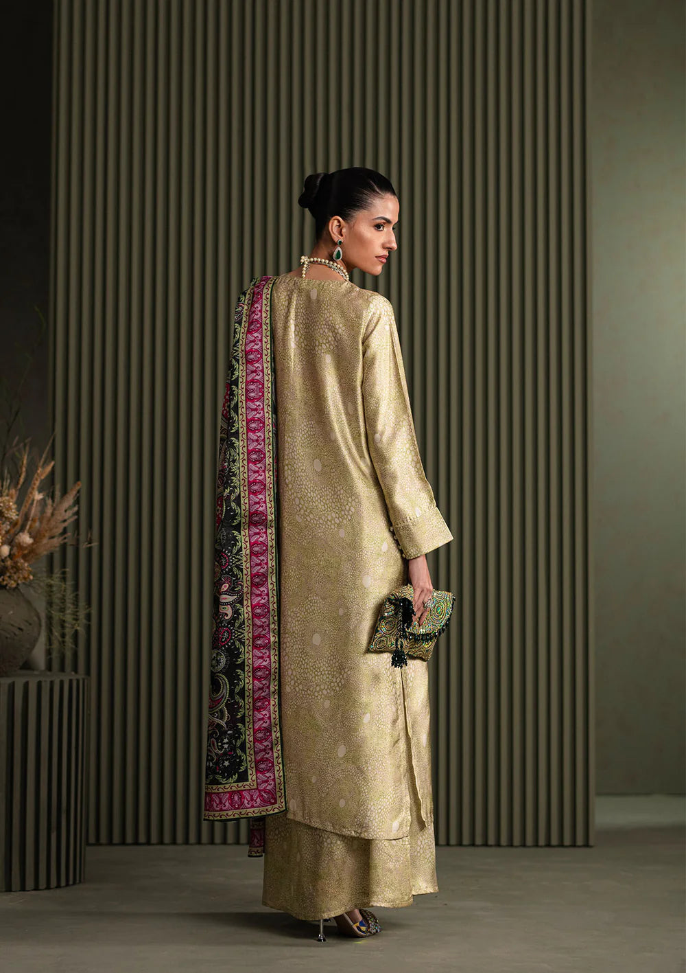 Aik Atelier 3Pc Digital Printed Silk Suit '25 D1-LOOK 01 gulbuy.com
