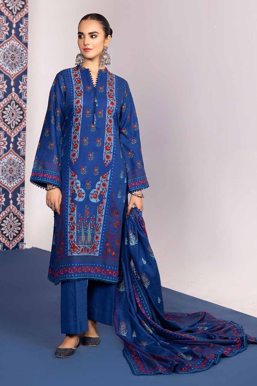 Gulahmed 3 Piece Khaddar Printed Suit (K-32018)