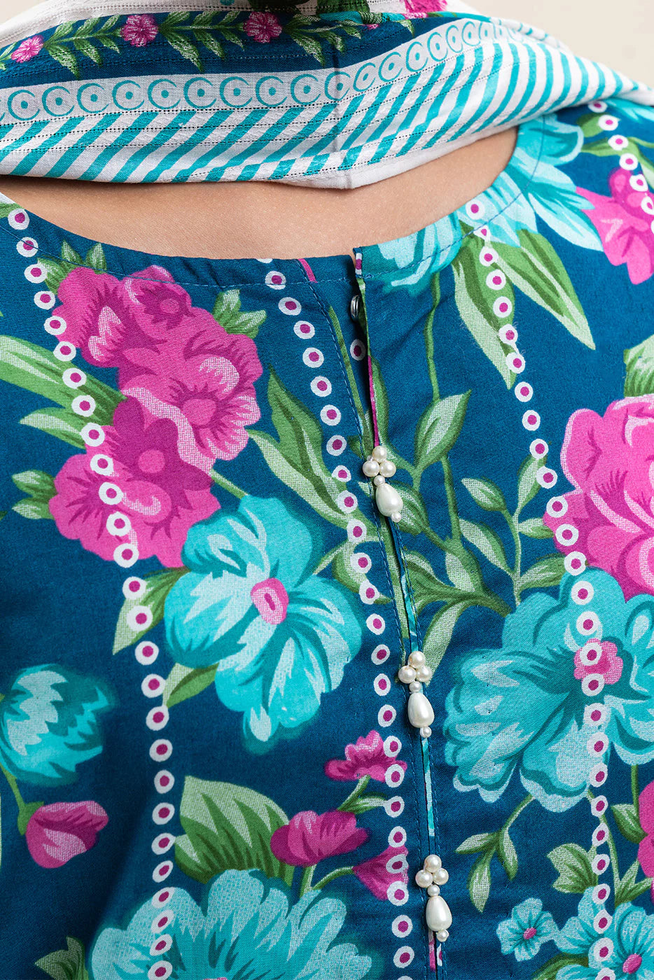 Beechtree 3Pc Printed Lawn Suit FLORA FAUNA gulbuy.com