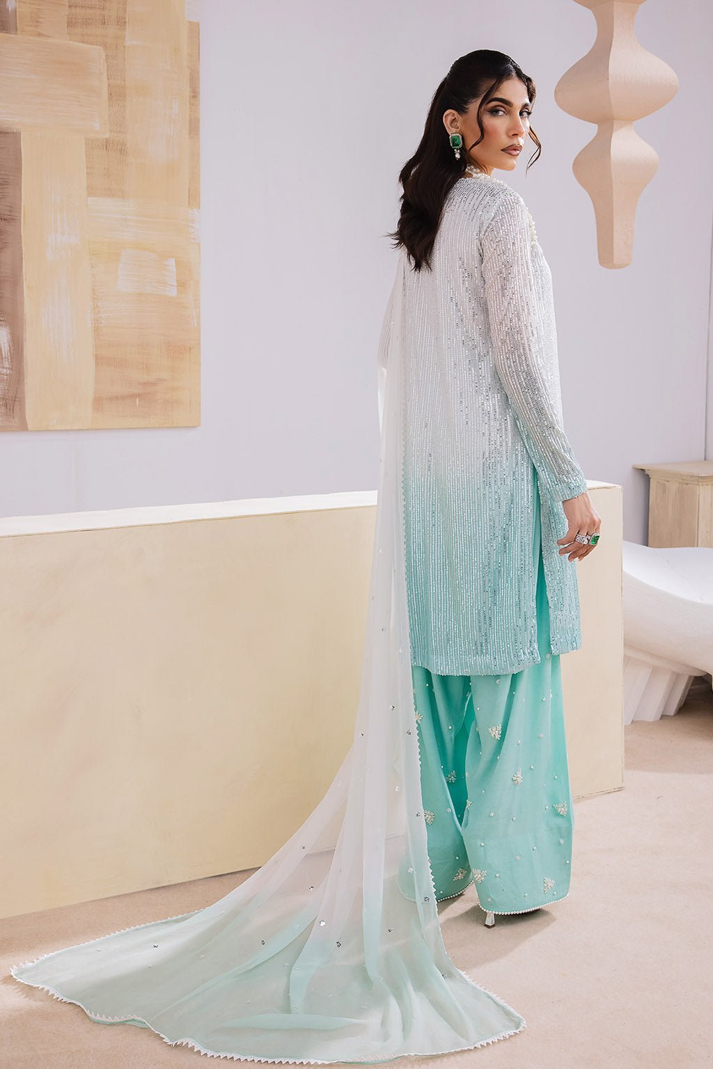 Vanya 4 Piece Chiffon Net Suit (DL-10)