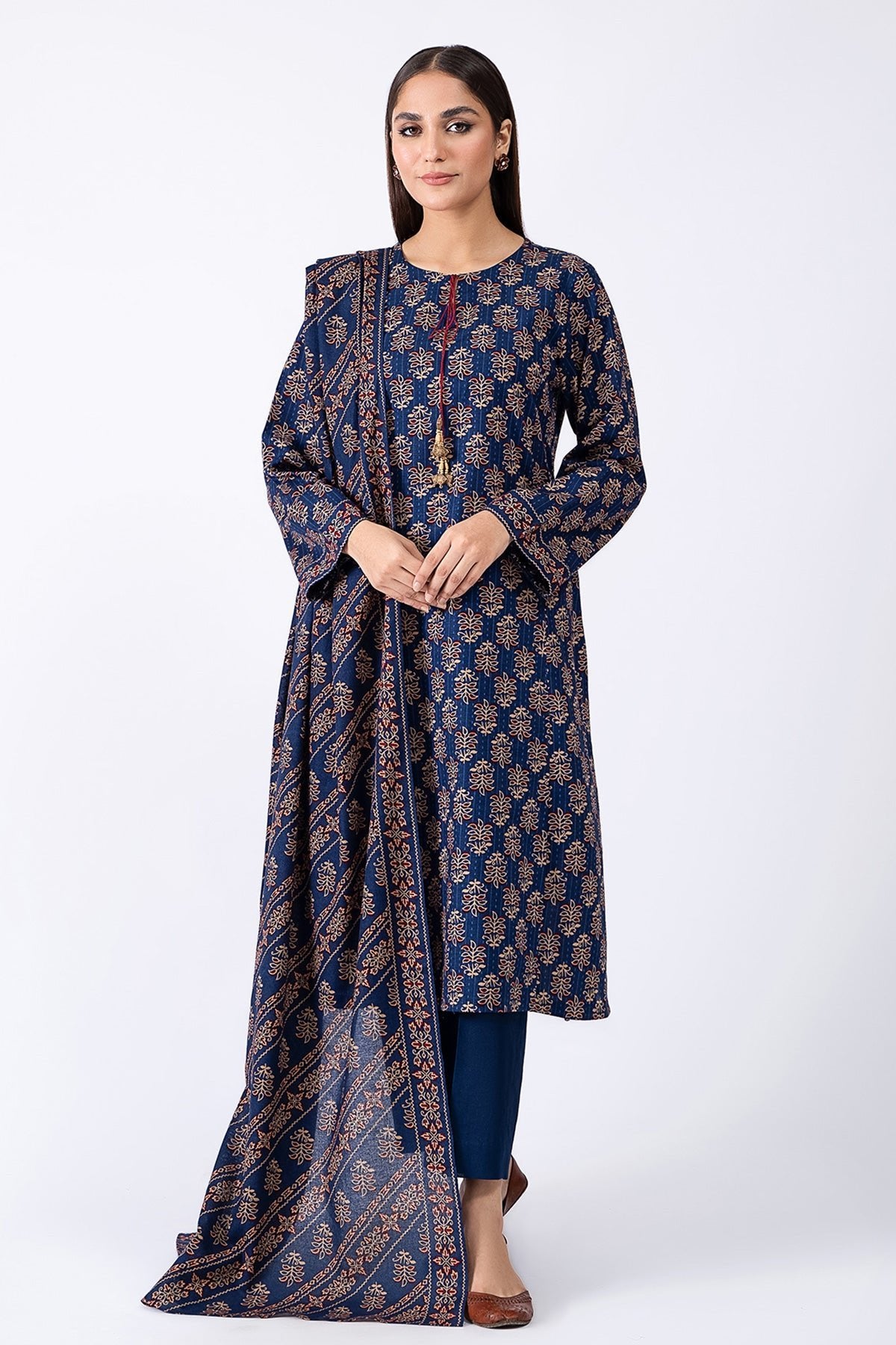 kayseria 3 Piece Khaddar Printed Suit (C5436-74)