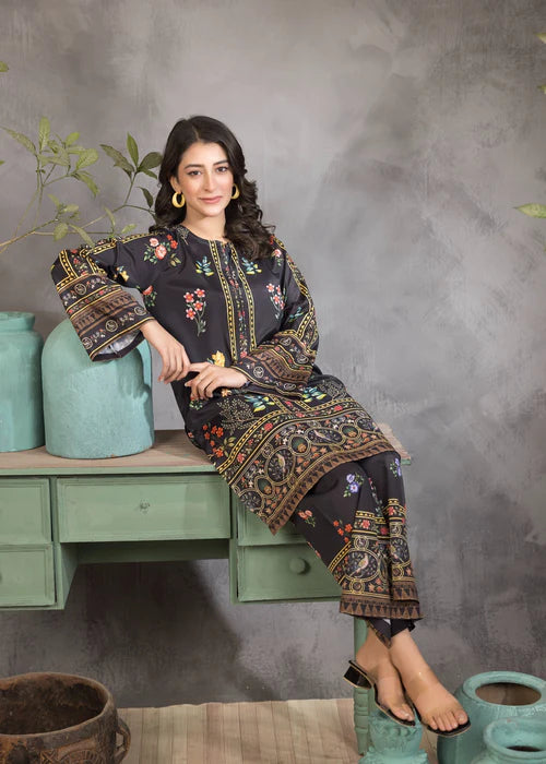 Khadija Sharif 2PC Printed Crepe Suit Noxella gulbuy.com