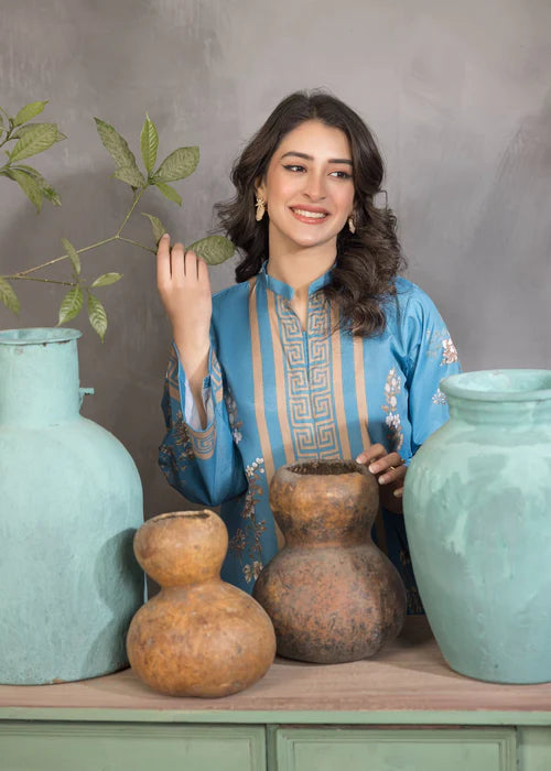 Khadija Sharif 2PC Printed Crepe Suit Arvanna gulbuy.com
