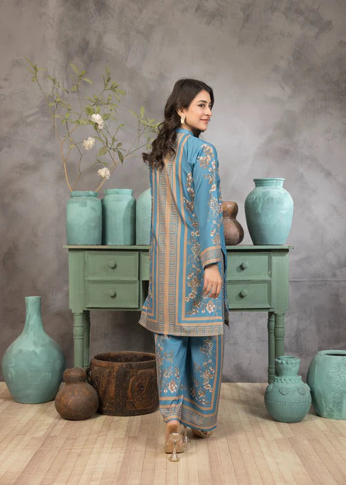 Khadija Sharif 2PC Printed Crepe Suit Arvanna gulbuy.com