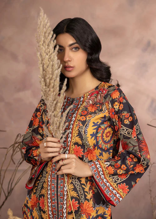 Khadija Sharif 2PC Printed Crepe Suit Velvet Horizon gulbuy.com