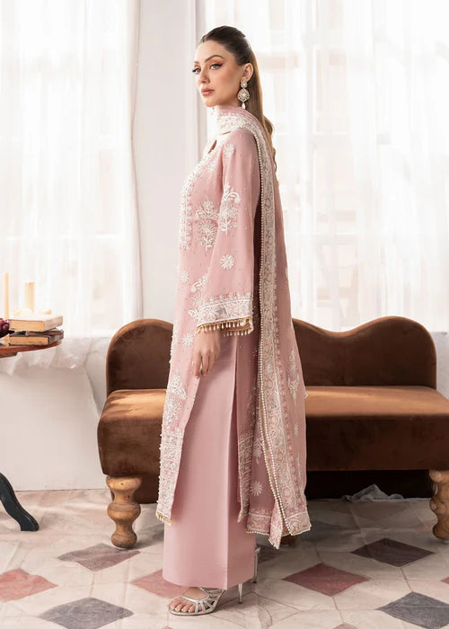 Haseens 3PC Embroidered Chiffon Suit Zobia gulbuy.com
