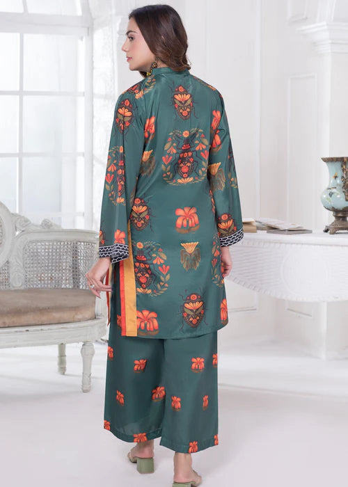 Khadija Sharif 2PC Printed Crepe Suit Lady Bug gulbuy.com