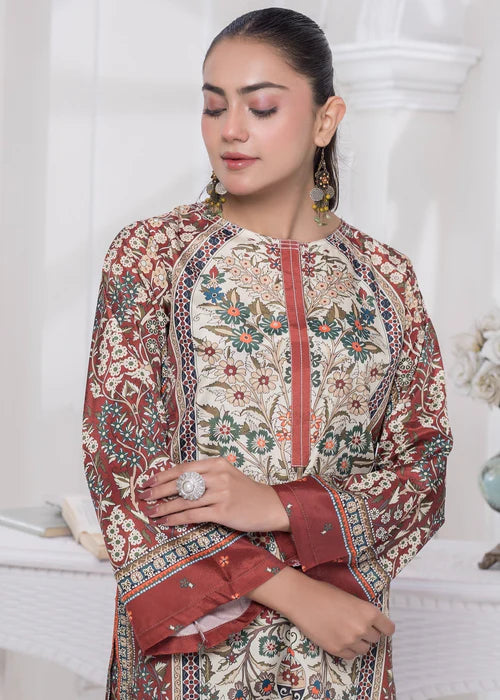 Khadija Sharif 2PC Printed Crepe Suit Velmora gulbuy.com