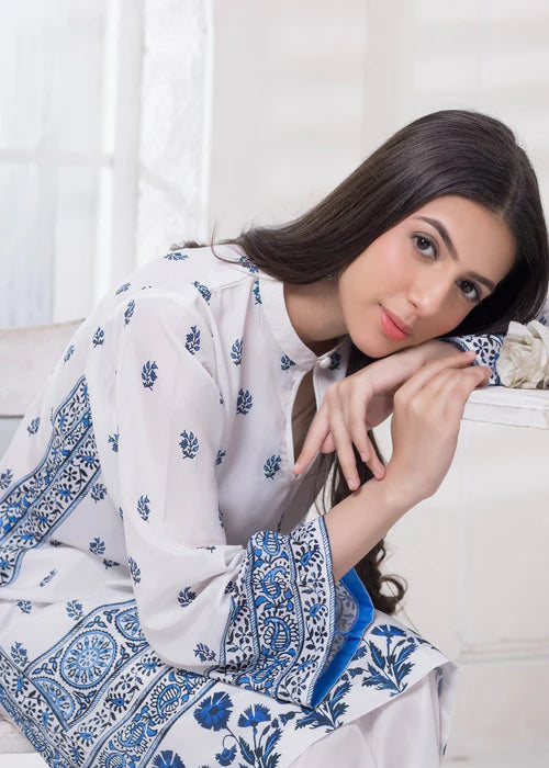 Khadija Sharif 2PC Printed Crepe Suit Lurisse gulbuy.com