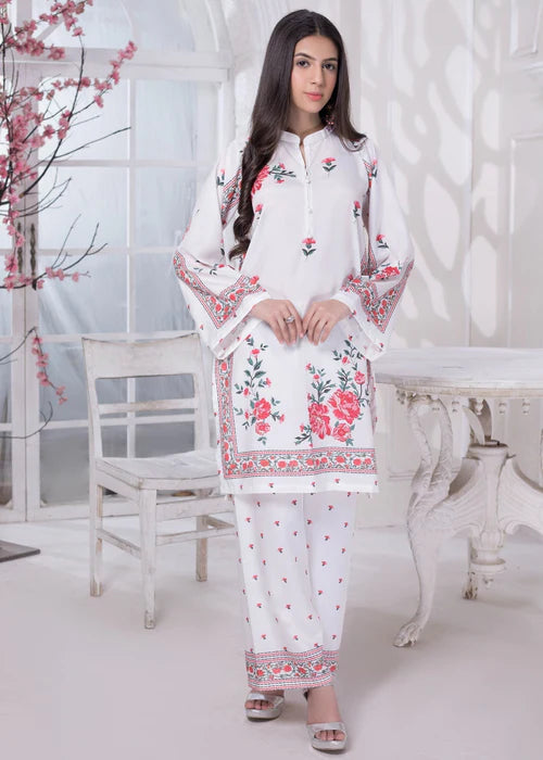 Khadija Sharif 2PC Printed Crepe Suit Fayora L gulbuy.com
