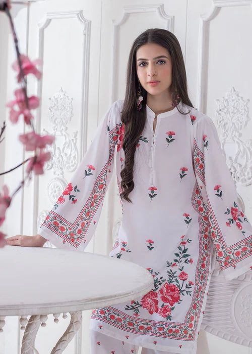 Khadija Sharif 2PC Printed Crepe Suit Fayora gulbuy.com