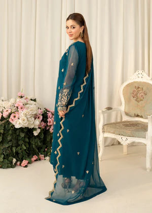 Agha jaan 3Pc Embroidered Chiffon Suit Myra gulbuy.com