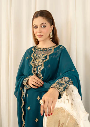 Agha jaan 3Pc Embroidered Chiffon Suit Myra gulbuy.com