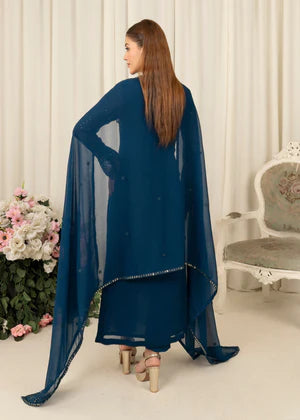 Agha jaan 3Pc Embroidered Chiffon Suit Ariana gulbuy.com