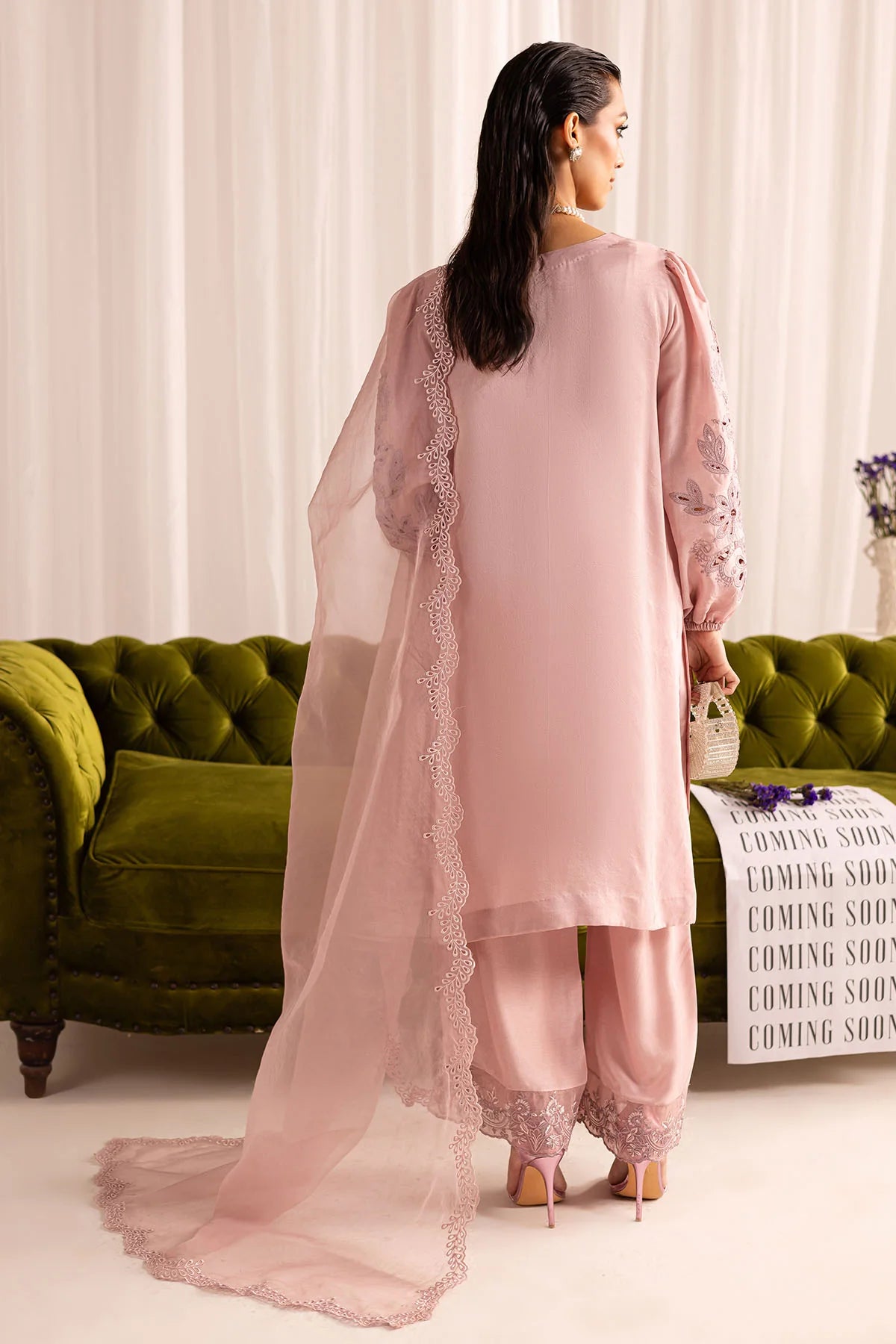 Nureh 3Pc Embroidered Silk Suit NP-651 gulbuy.com