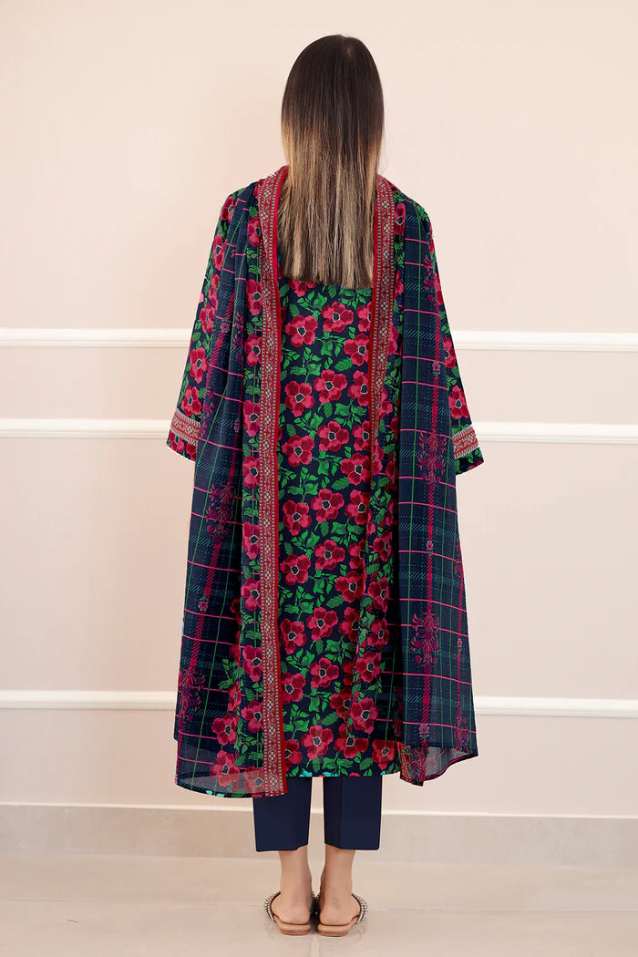 Saya 3Pc Printed Lawn Suit WUNS-5765 gulbuy.com