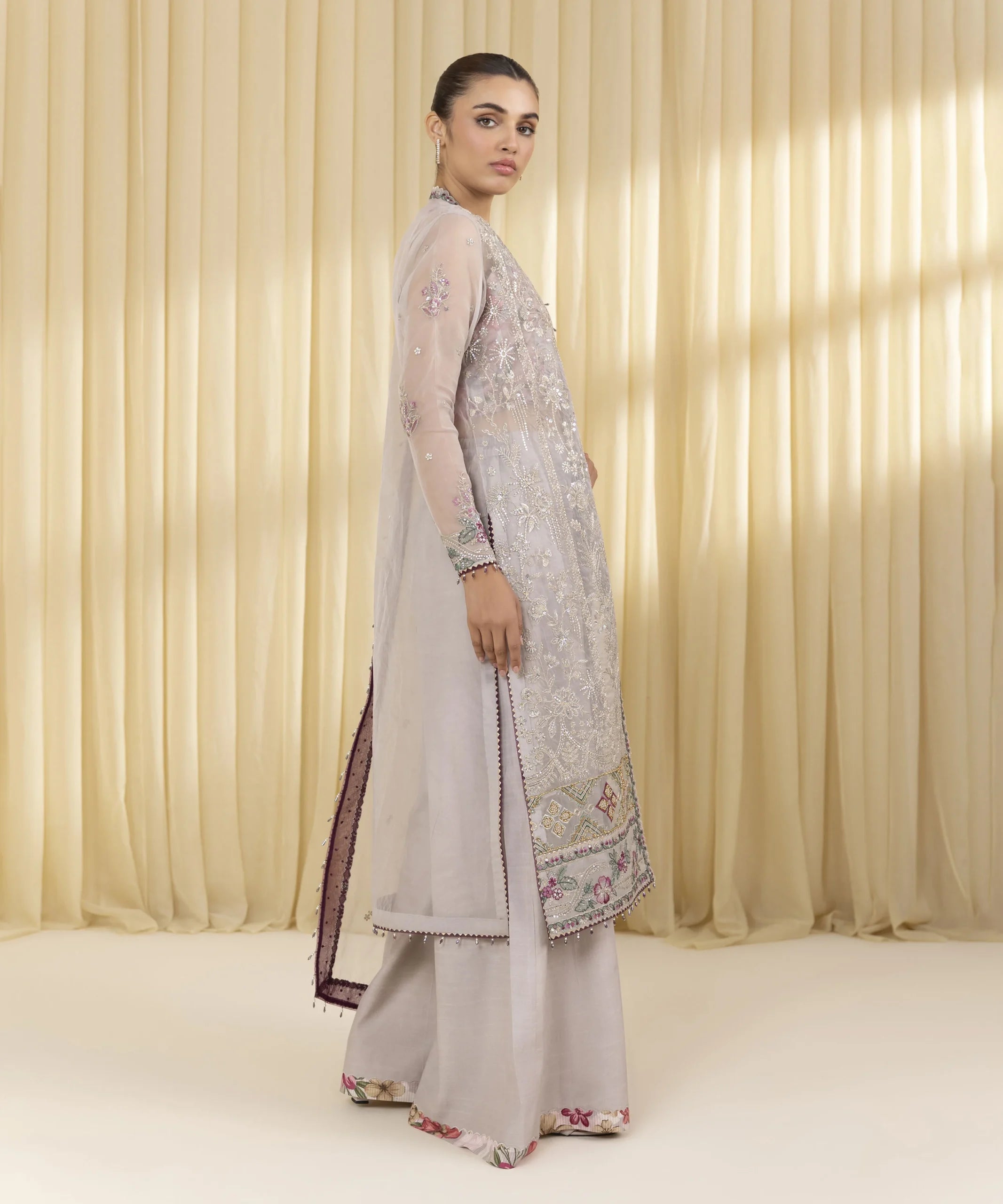 Sapphire 3Pc Embroidered Organza Suit U3FEHE25V312 gulbuy.com