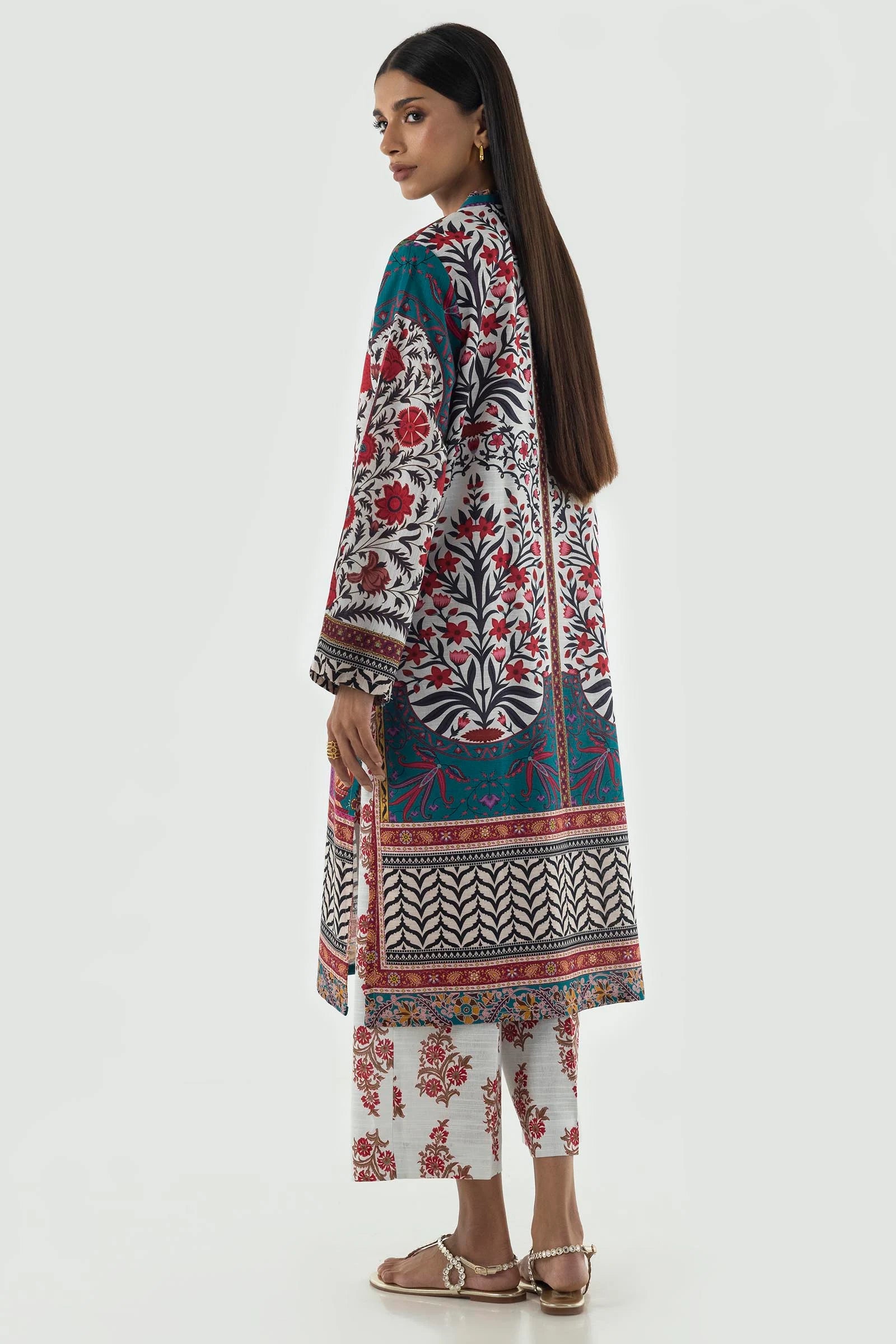 Sana Safinaz 2PC Embroidered Slub Khaddar Suit FW24BSP224P2T gulbuy.com