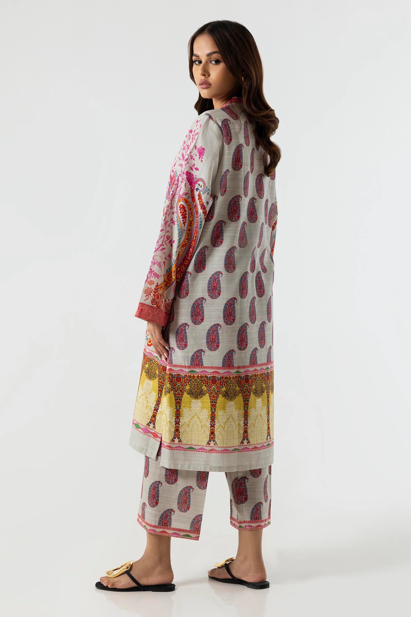Sana Safinaz 2PC Embroidered Slub Khaddar Suit FW24BSP225P2T gulbuy.com