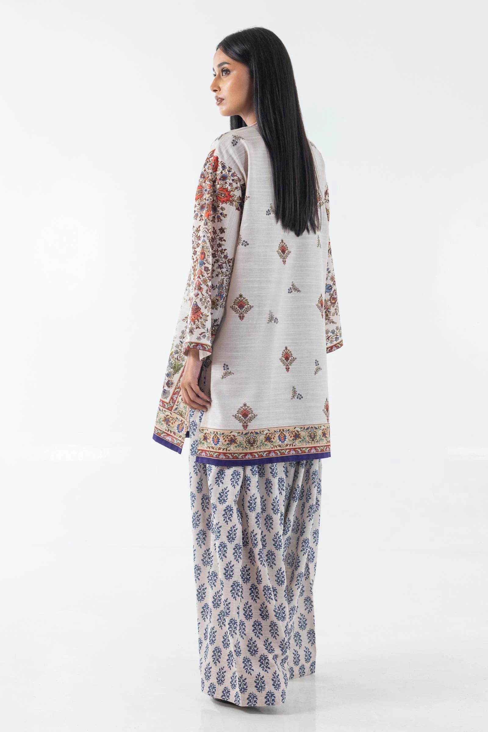 Sana Safinaz 2PC Embroidered Slub Khaddar Suit FW24BSP227P2T gulbuy.com