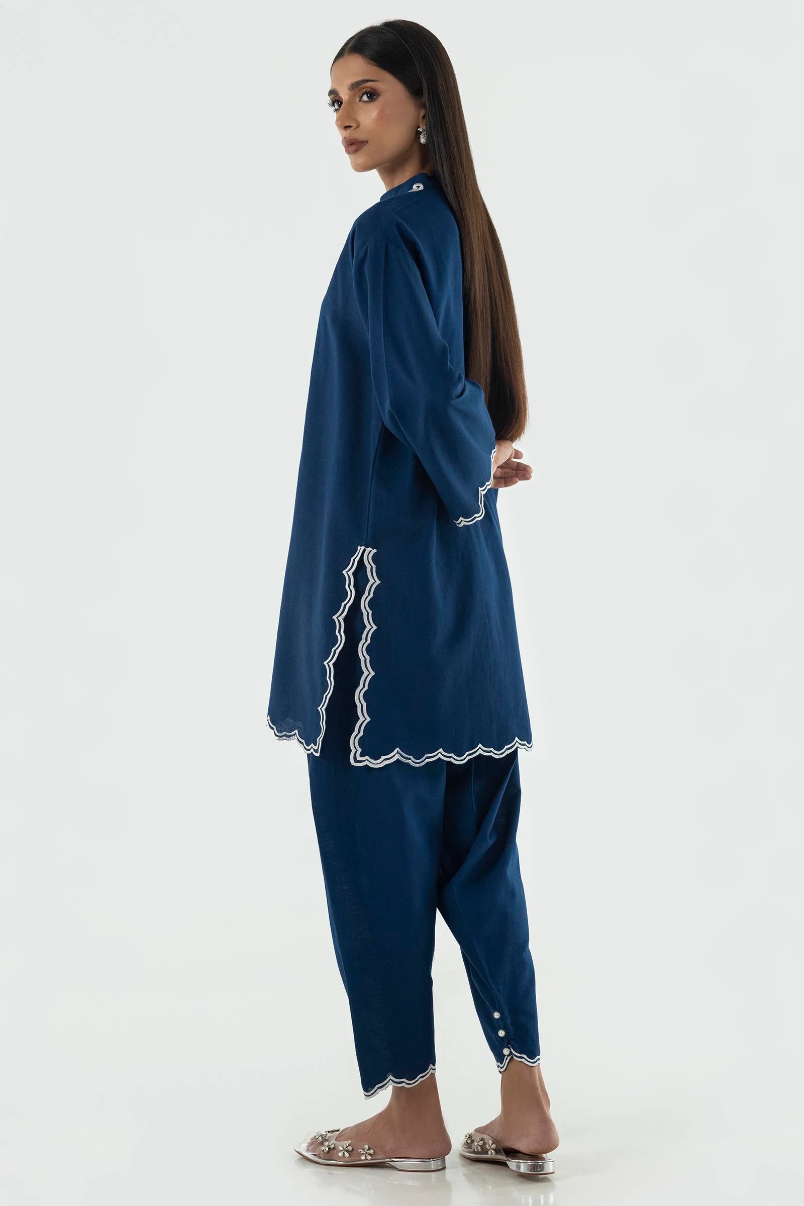 Sana Safinaz 2PC Embroidered Slub Khaddar Suit FW24SGE510P2T gulbuy.com
