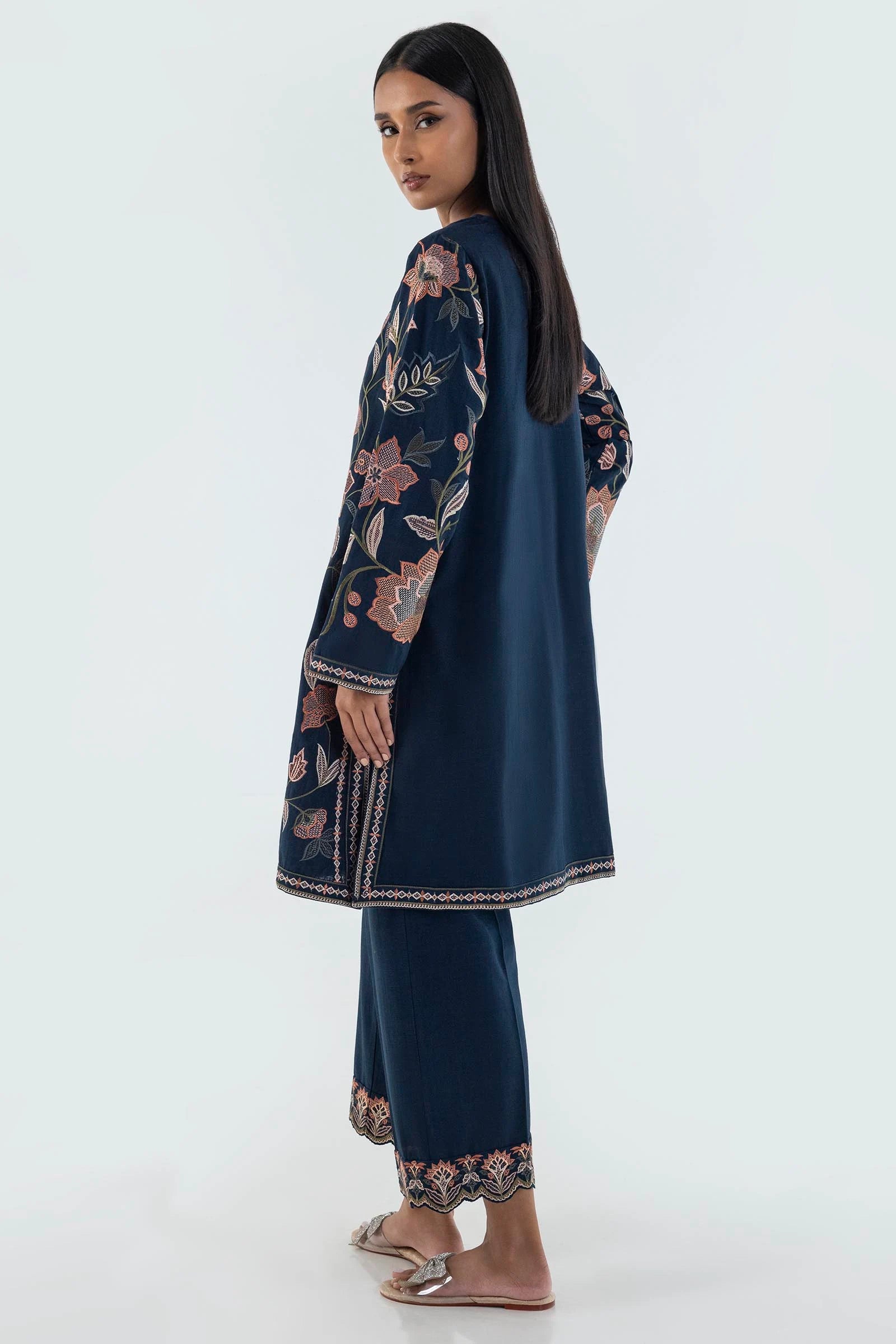 Sana Safinaz 2PC Embroidered Slub Khaddar Suit FW24SGE514P2T gulbuy.com