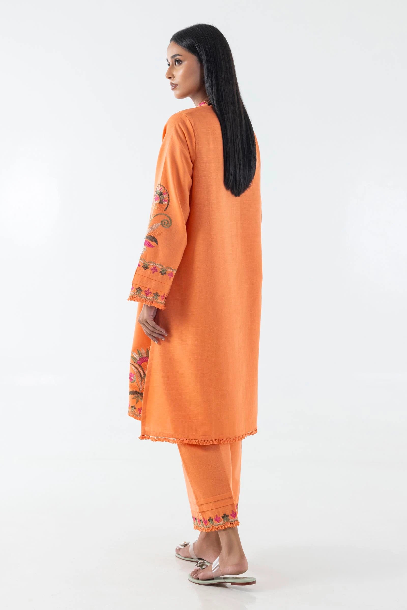 Sana Safinaz 2PC Embroidered Slub Khaddar Suit FW24SGE529P2T gulbuy.com