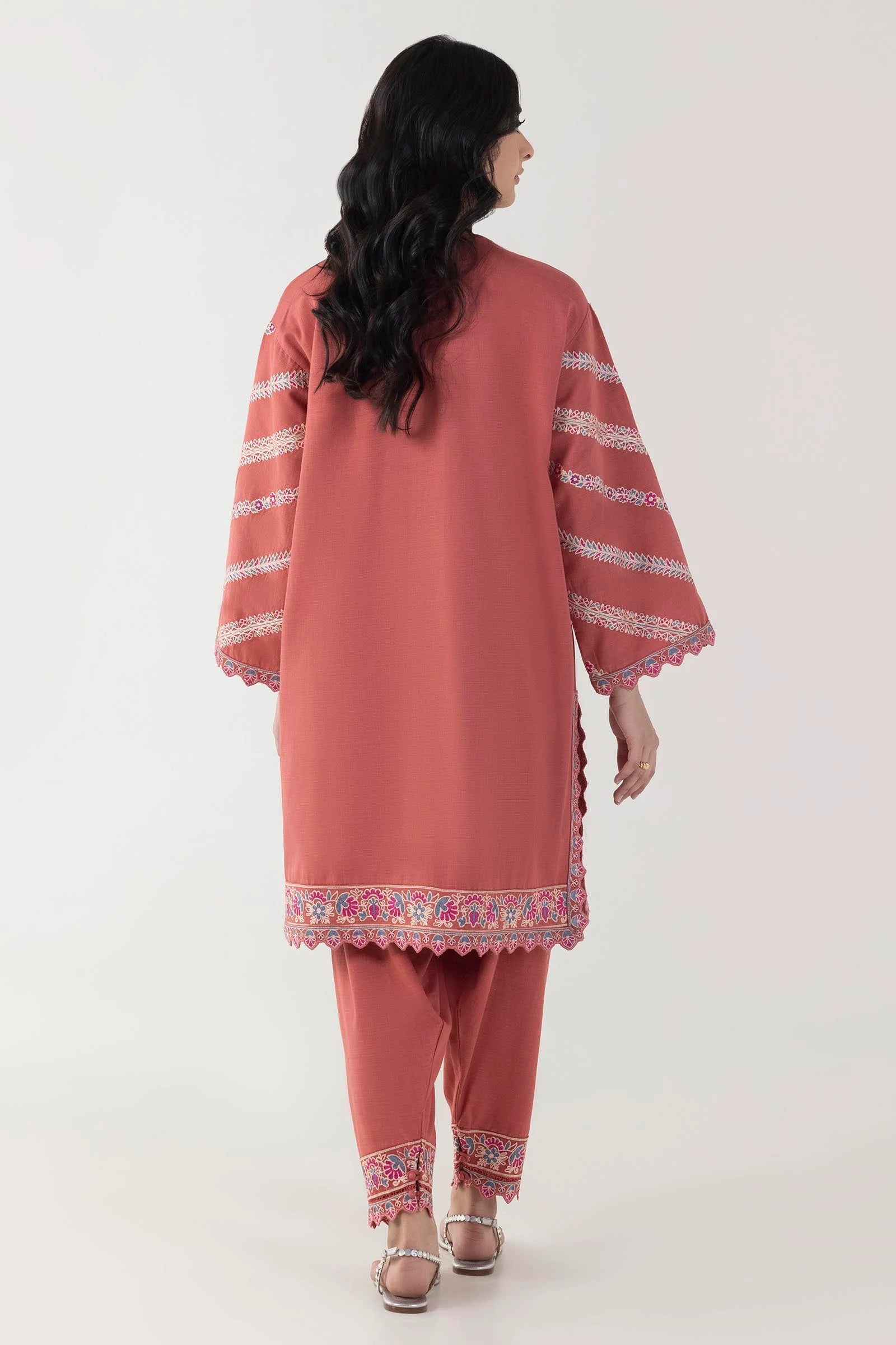 Sana Safinaz 2Pc Embroidered Slub Khaddar Suit FW24SGE533P2T gulbuy.com