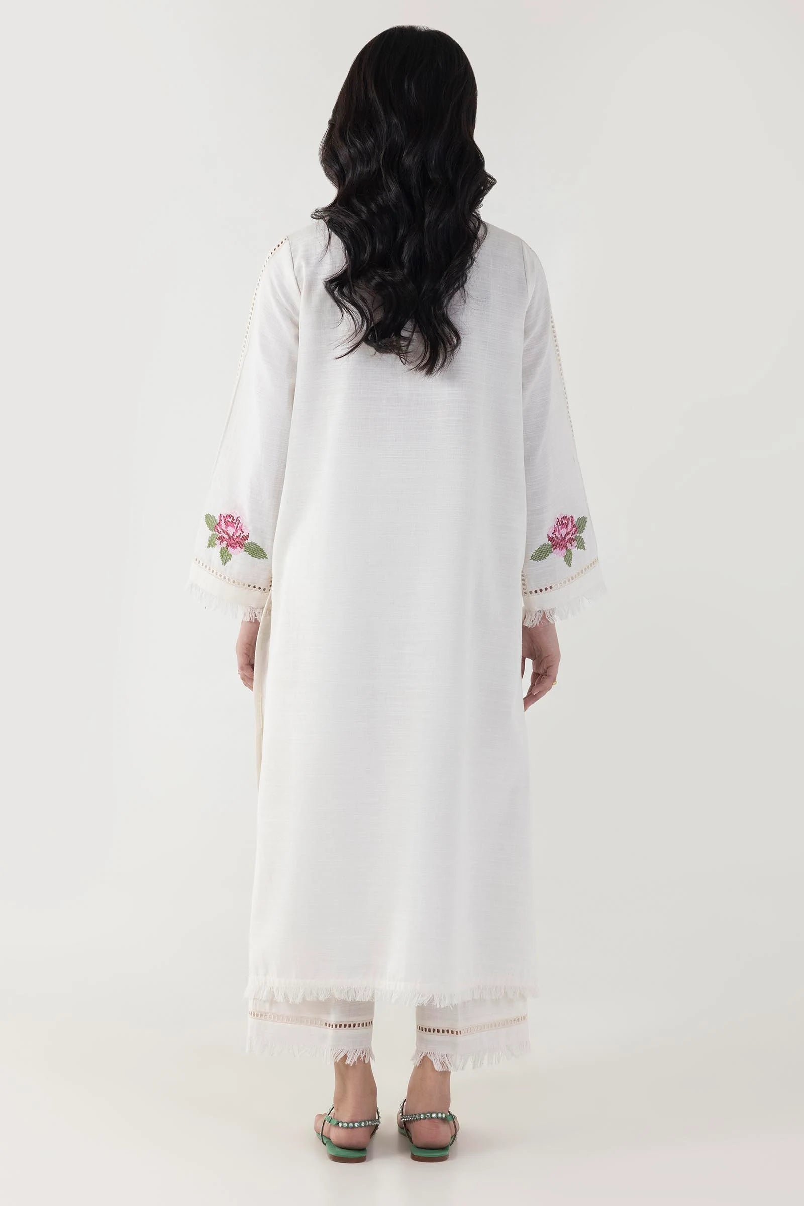 Sana Safinaz 2Pc Embroidered Slub Khaddar Suit FW24SGE554P2T gulbuy.com