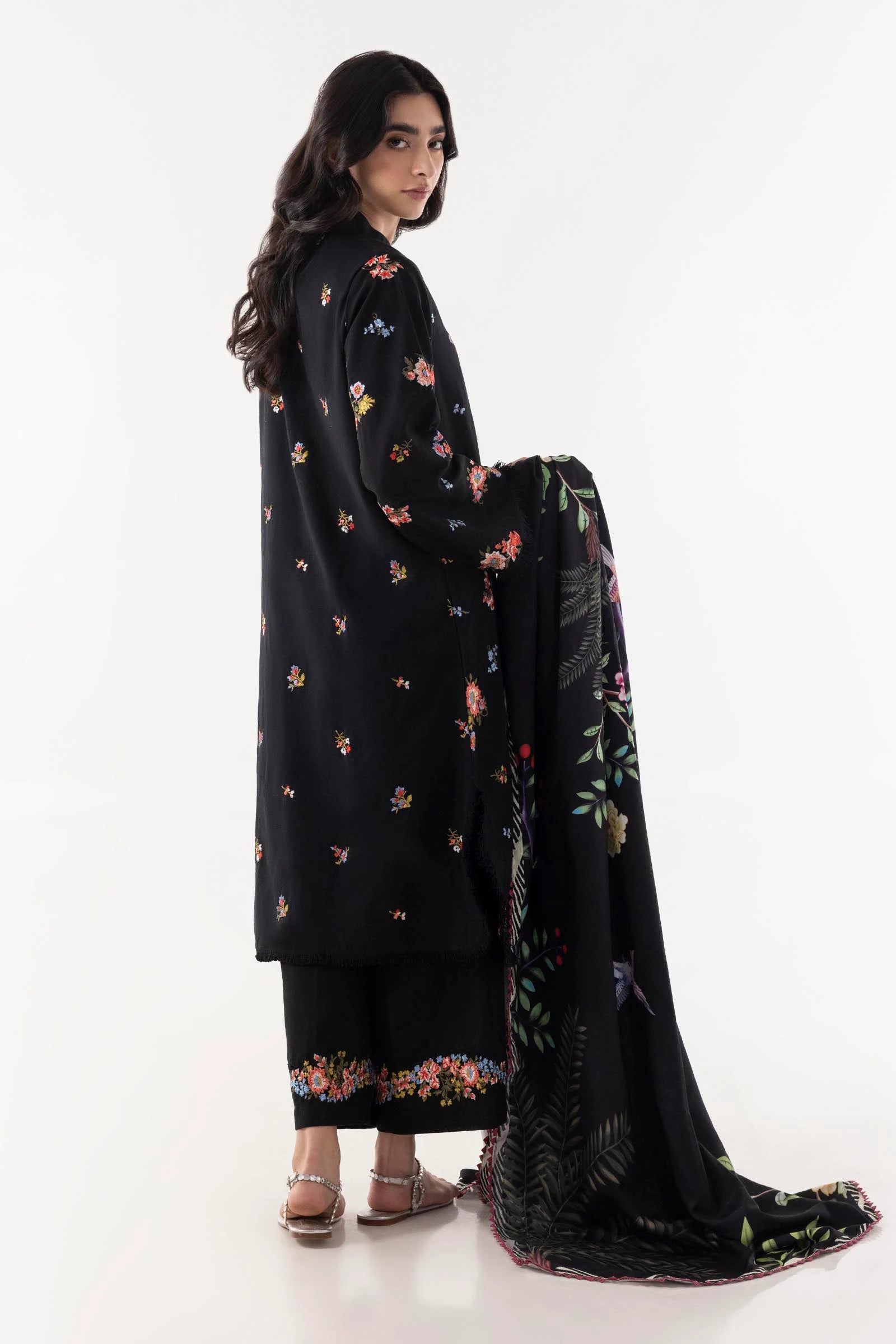 Sana Safinaz 2Pc Embroidered Slub Khaddar Suit FW24SGE557P2T gulbuy.com