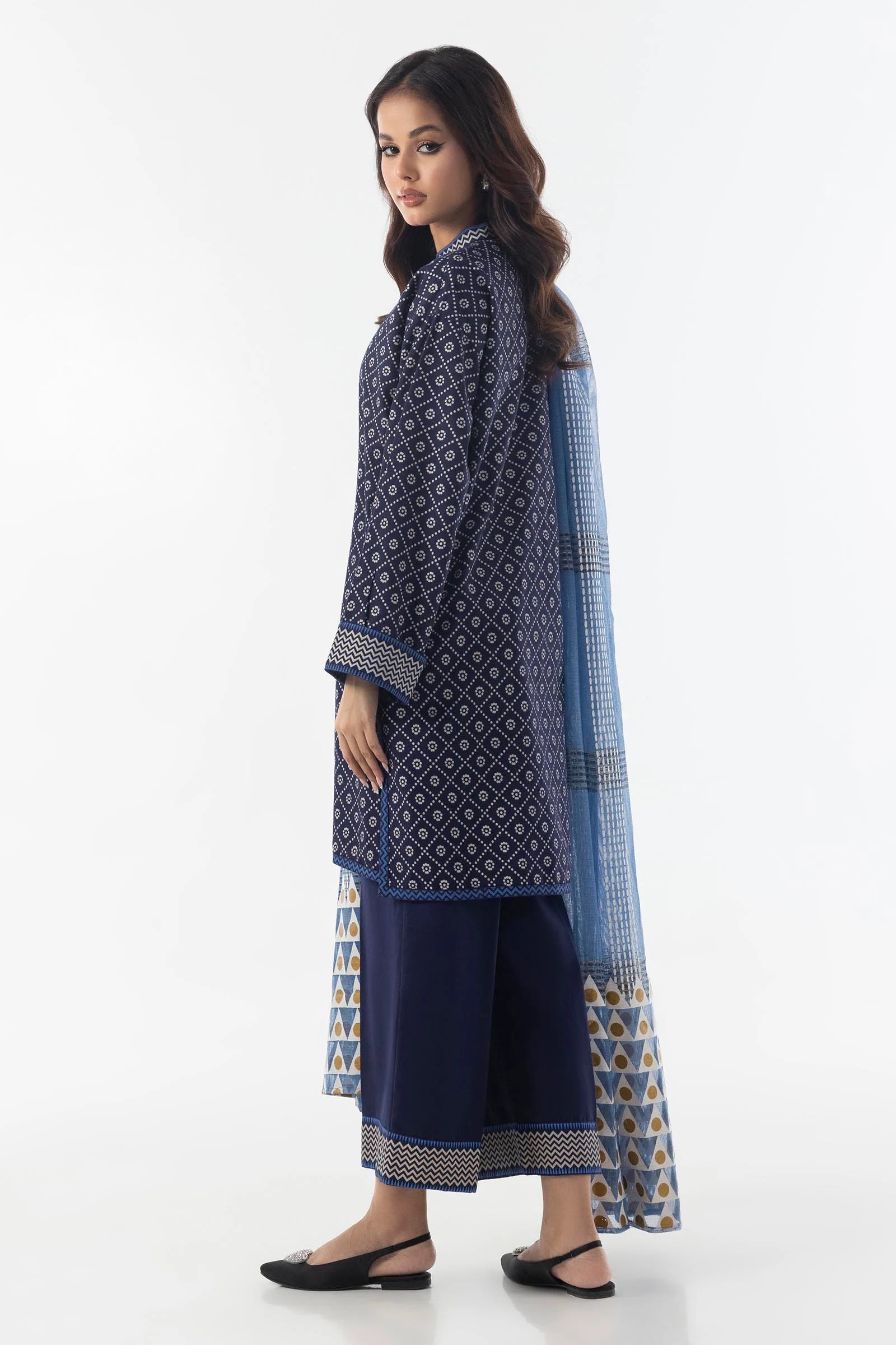 Sana Safinaz 2Pc Embroidered Slub Khaddar Suit FW24SGE573P3 gulbuy.com