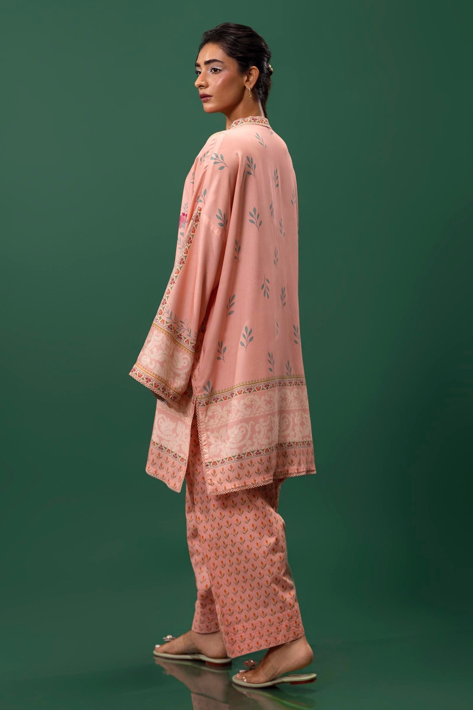 Sana Safinaz 2PC Embroidered & Printed Linen Suit (H243-008A-2AC)