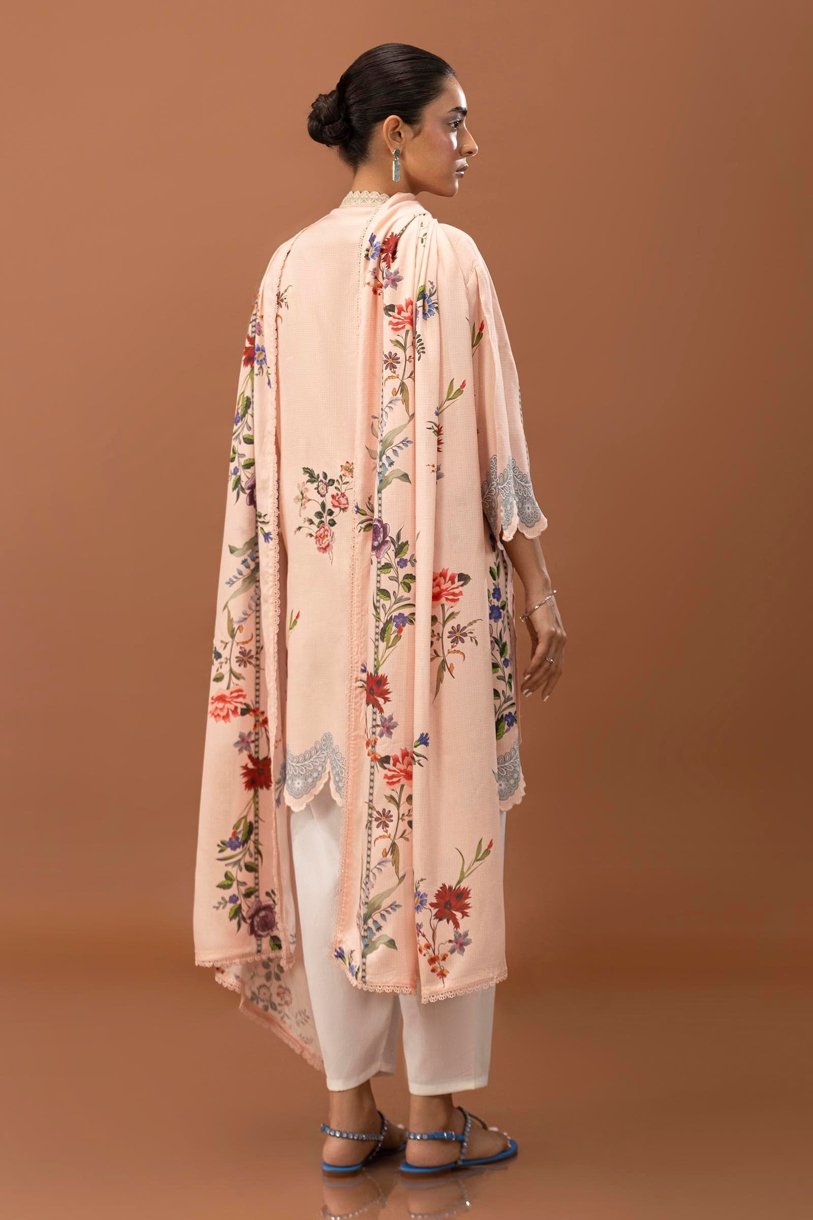 Sana Safinaz 2PC Embroidered & Printed Linen Suit (H243-012A-2DC)