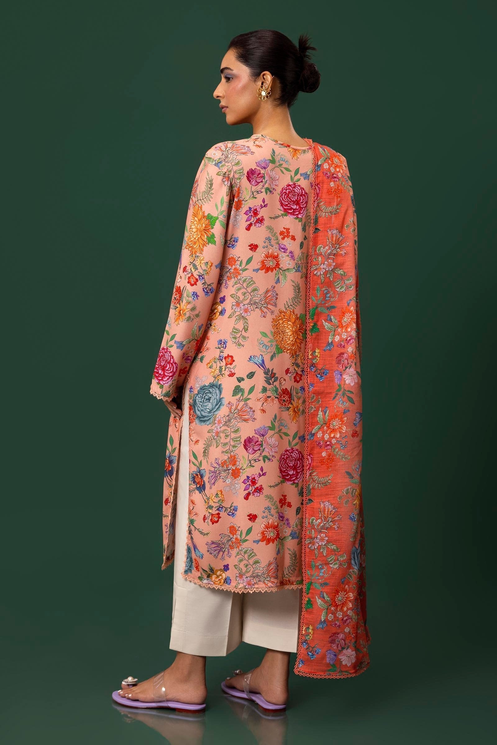 Sana Safinaz 2PC Embroidered & Printed Linen Suit (H243-015B-2BQ)