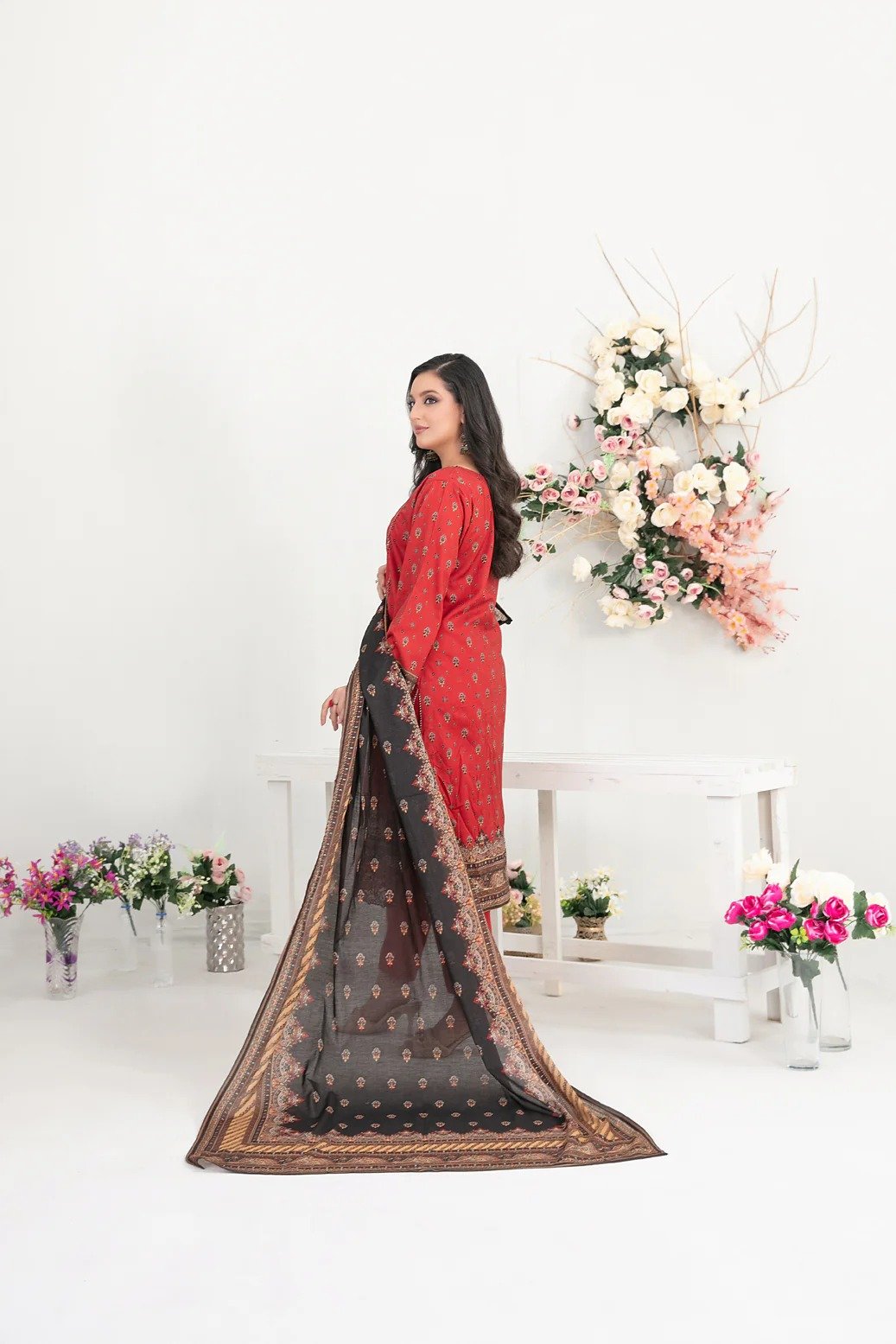 Tawakkal 3Pc Embroidered Lawn Suit D-3258-Alhena gulbuy.com